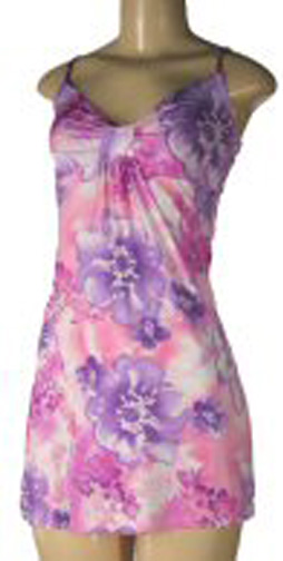 Purple and pink floral sun dress.