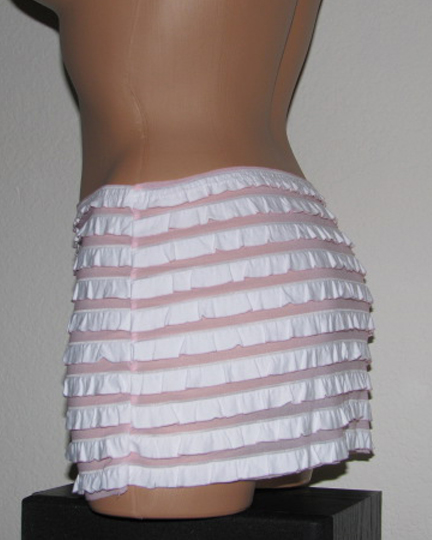 Back view of miniskirt.