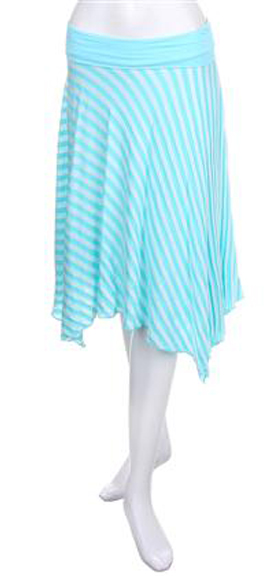 Aqua Striped Skirt